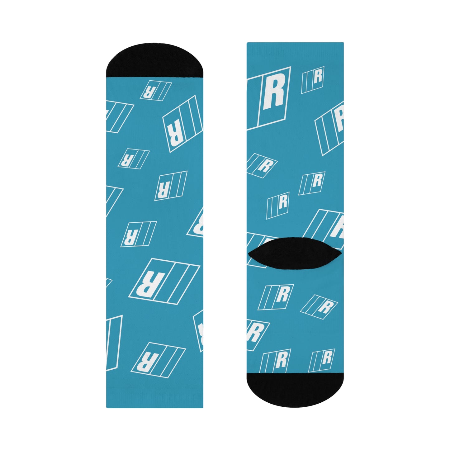 TEAL/WHITE ///RA SOCKS