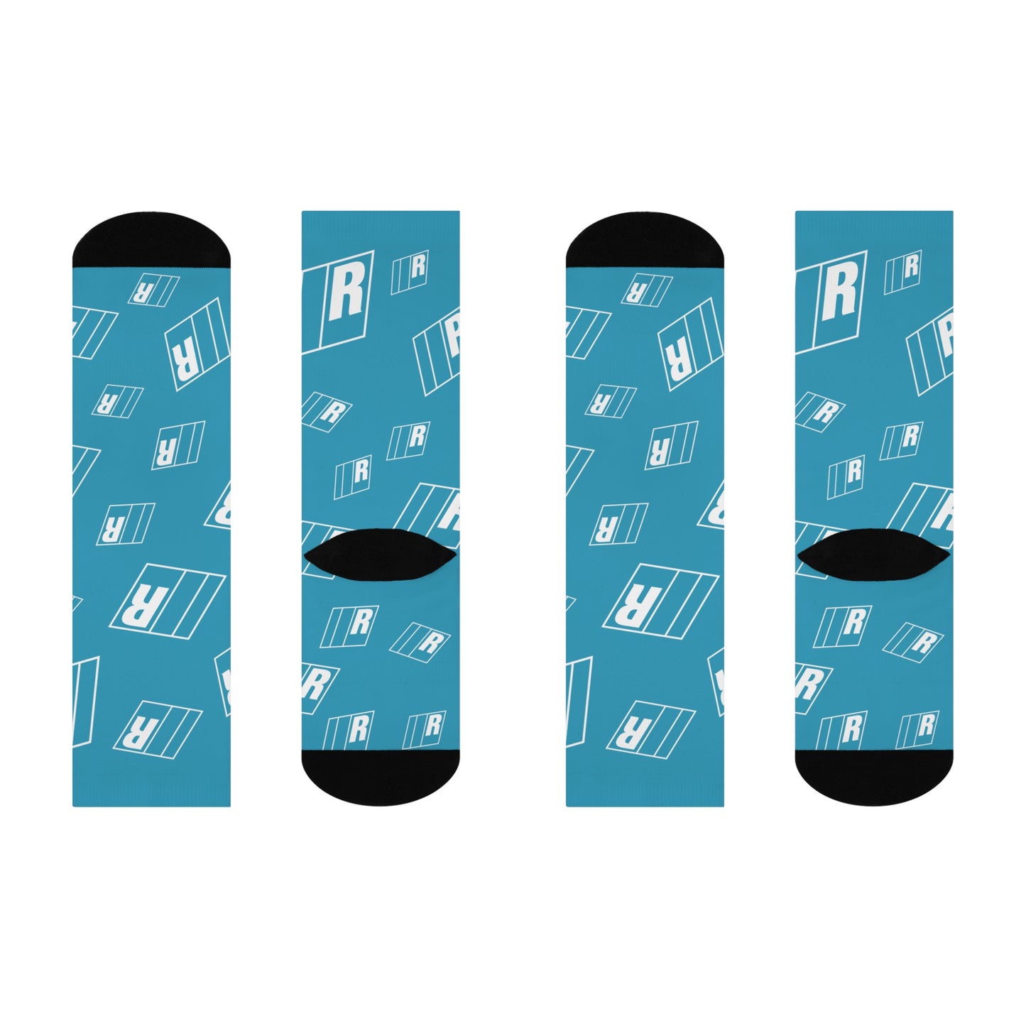 TEAL/WHITE ///RA SOCKS