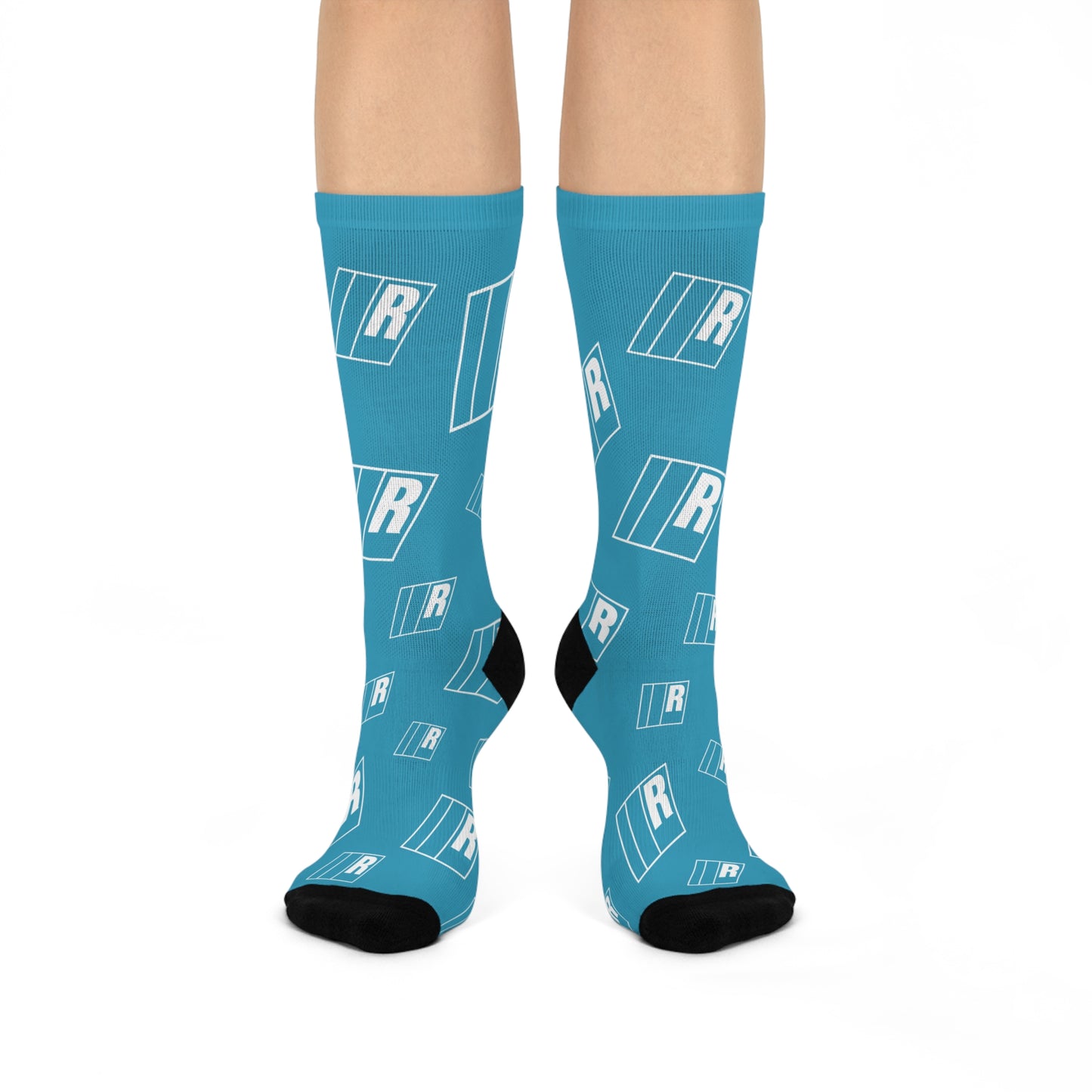 TEAL/WHITE ///RA SOCKS