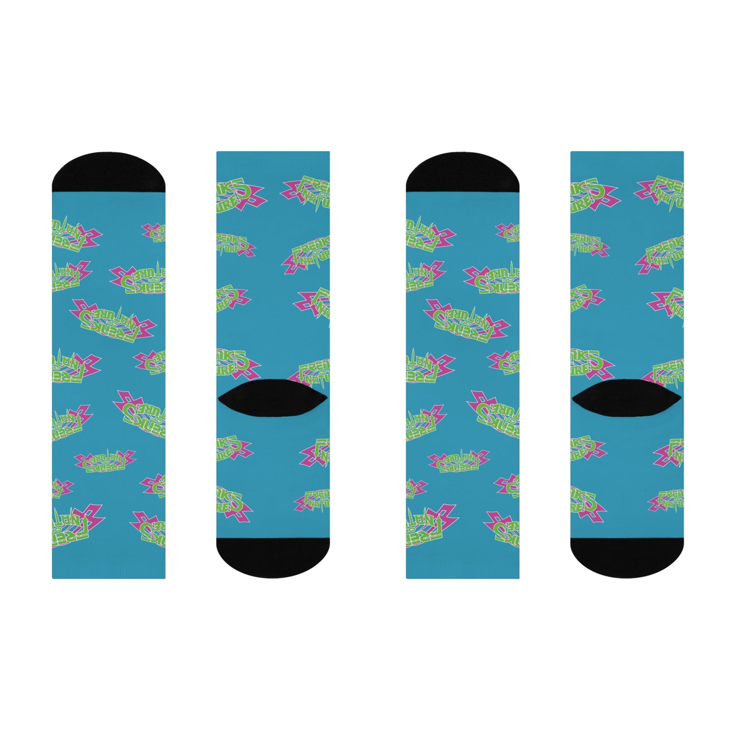 TEAL TRIBAL SOCKS
