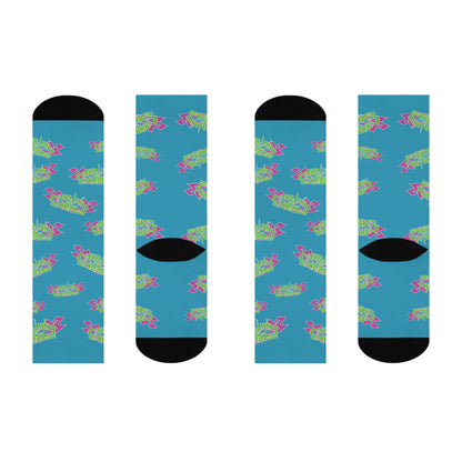 TEAL TRIBAL SOCKS