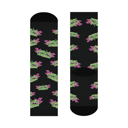 BLACK TRIBAL SOCKS