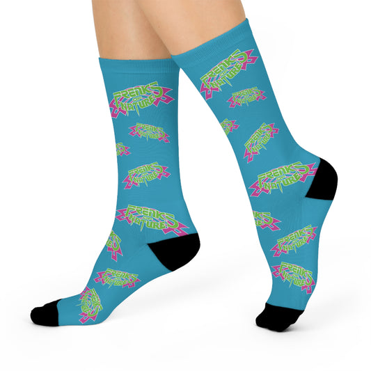 TEAL TRIBAL SOCKS