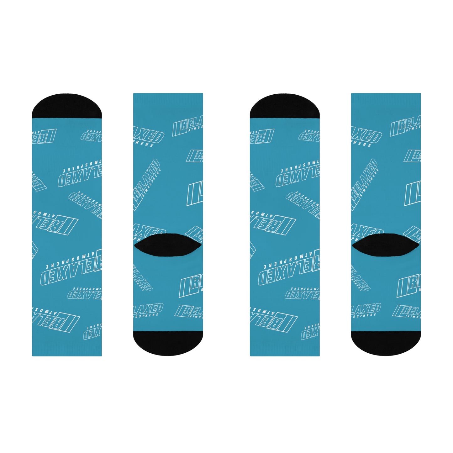 TEAL/WHITE RELAXED SOCKS