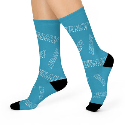 TEAL/WHITE RELAXED SOCKS
