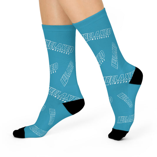 TEAL/WHITE RELAXED SOCKS