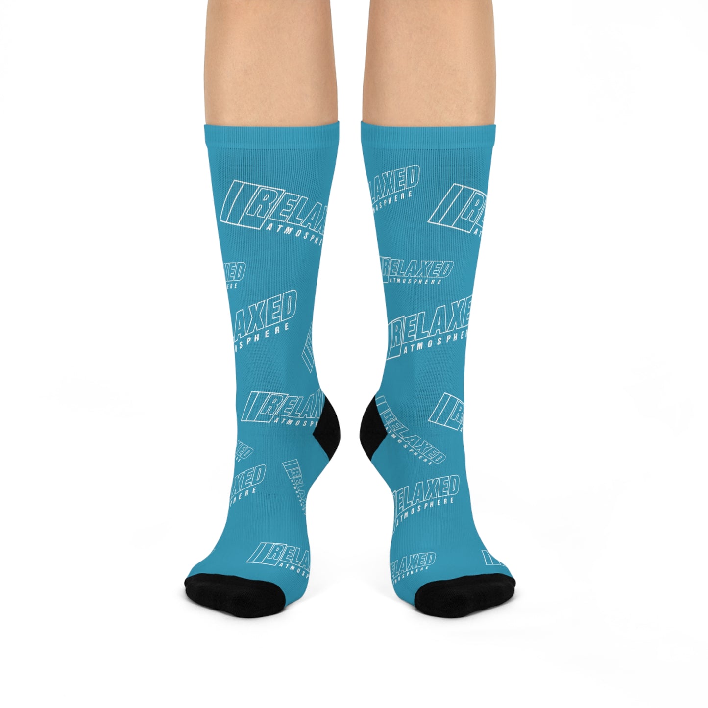 TEAL/WHITE RELAXED SOCKS