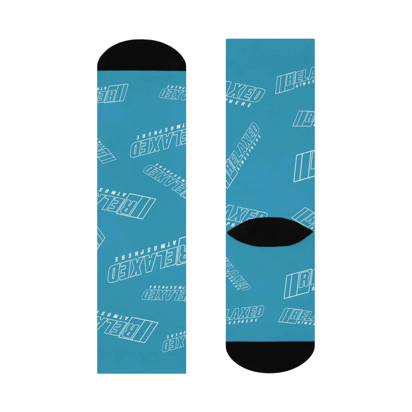 TEAL/WHITE RELAXED SOCKS