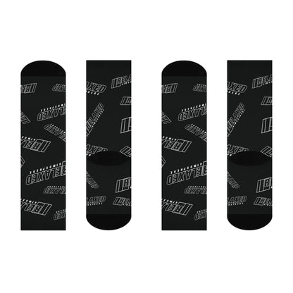 BLACK/WHITE RELAXED SOCKS