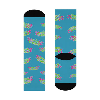 TEAL TRIBAL SOCKS