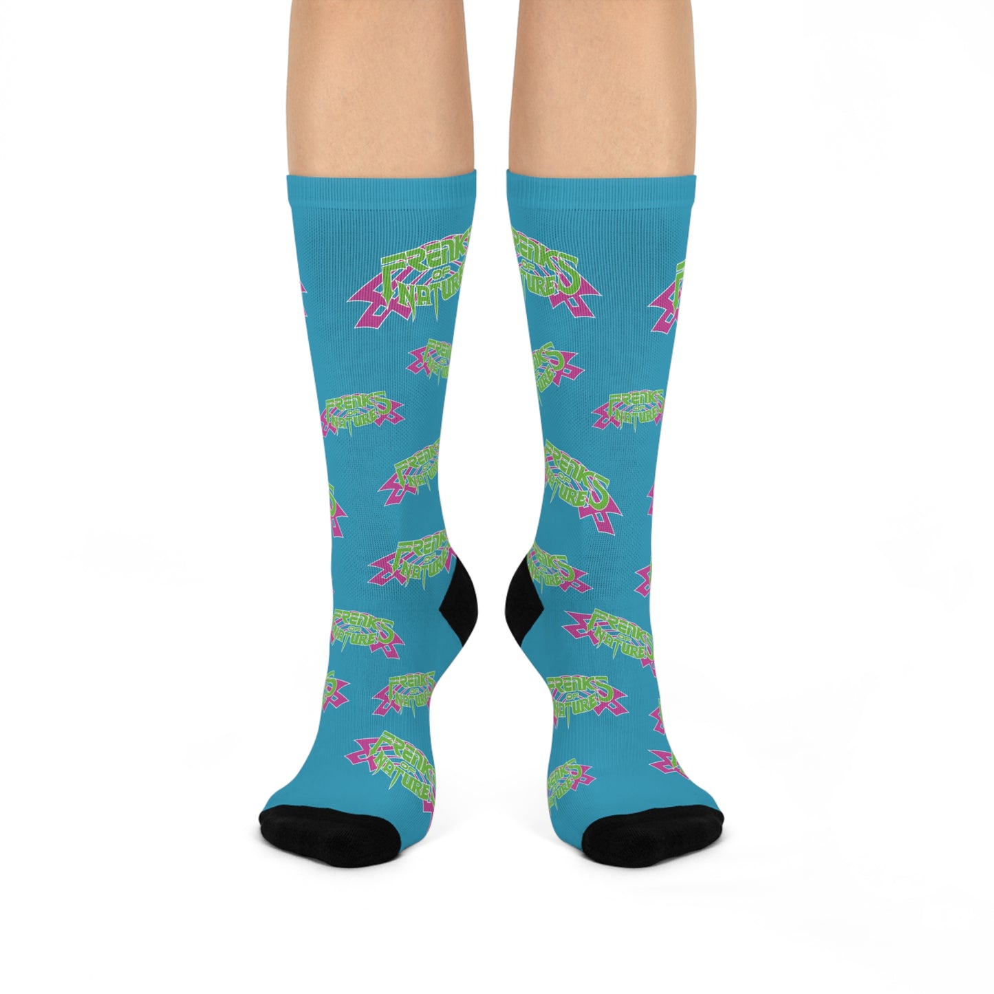 TEAL TRIBAL SOCKS